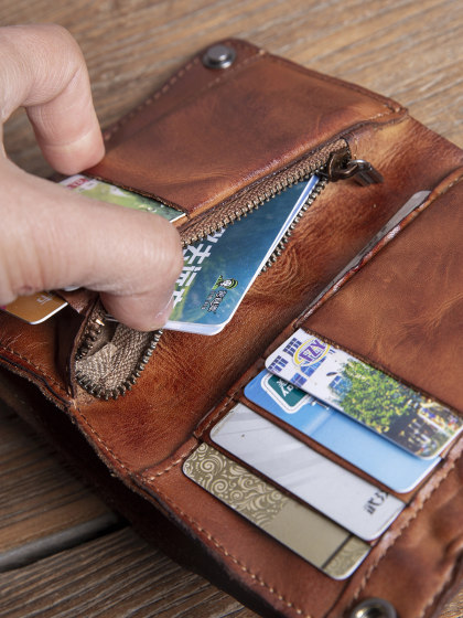 复古手工钱包男真皮短款拉链小众设计高级感潮牌头层牛皮竖款皮夹