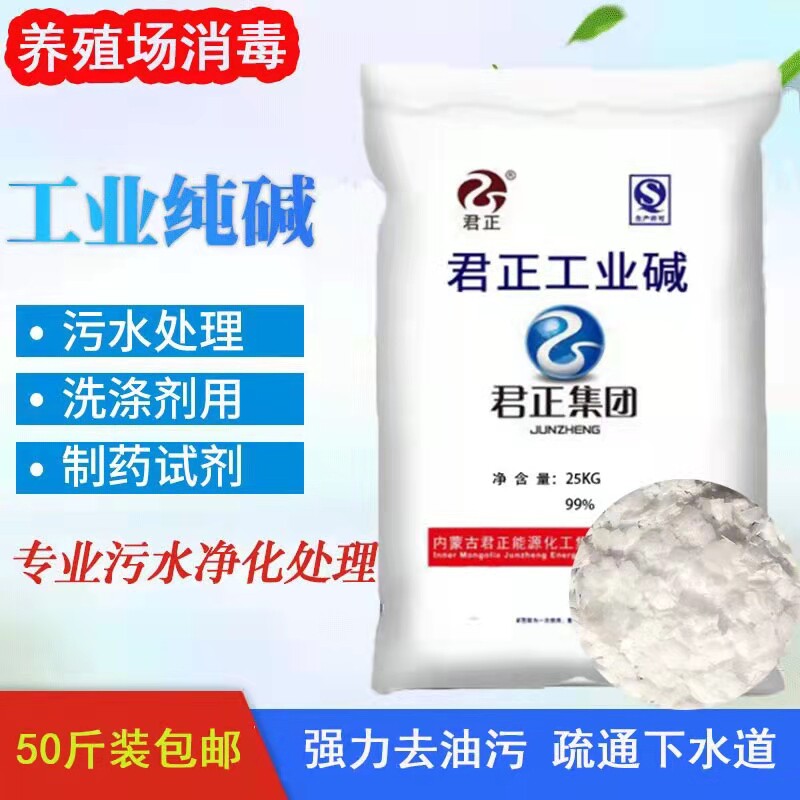 50 jin aquaculture industry pure alkali sodium carbonate kitchen to remove oil pollution and dredge sewer sewage treatment agent alkali tablets
