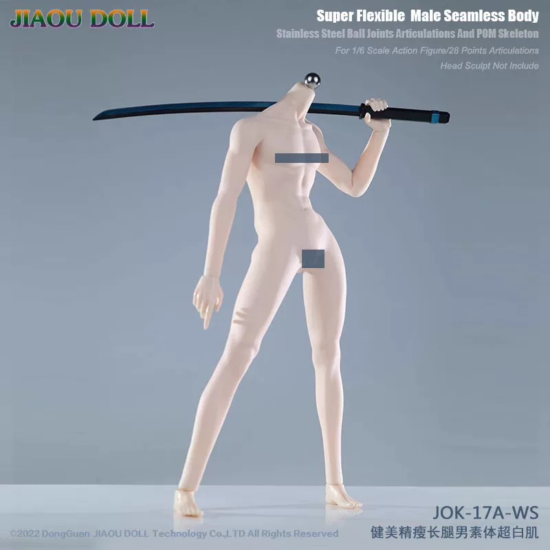 Jiaoudol Lan 1/6 разобранный подставка для ног и тонкая, длинные худые ноги, мужественное тело Jok-17A картина, клей пятно