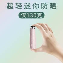 Song-in-light sun umbrella sunscreen Anti-UV Mini small portable Japanese black glue clear rain pocket sunshade