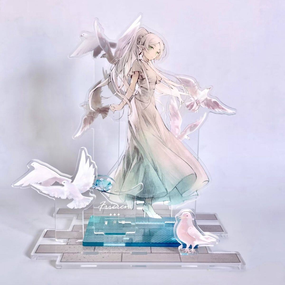 New LAOSHU Model: Beautiful Acrylic Multi-Plug Stand with Flying Birds in a Funeral Scene, High-Value Desktop Decoration