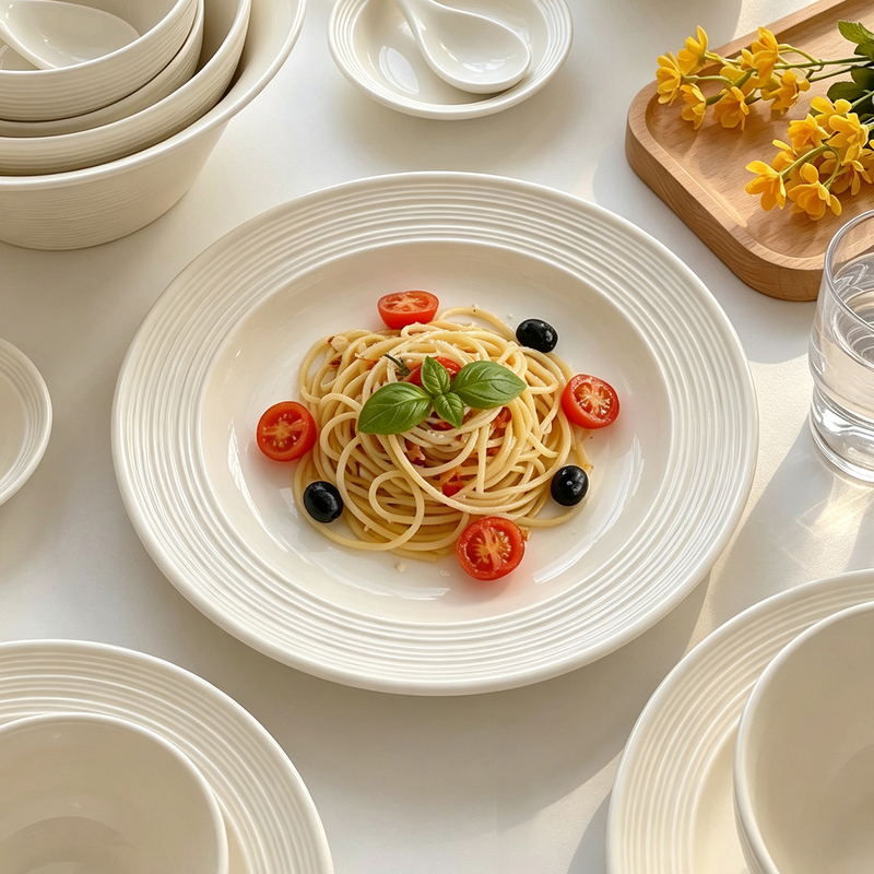 Dishes and Plates for Home Use, ins Style Ceramic Tableware, Particularly Beautiful and High-Looking Bowls and Plates, Pasta Straw Hat Plates, Dinner Plates Dishes and Plates for Home Use, ins Style Ceramic Tableware, Particularly Beautiful and High-Looking Bowls and Plates, Pasta Straw Hat Plates, Dinner Plates