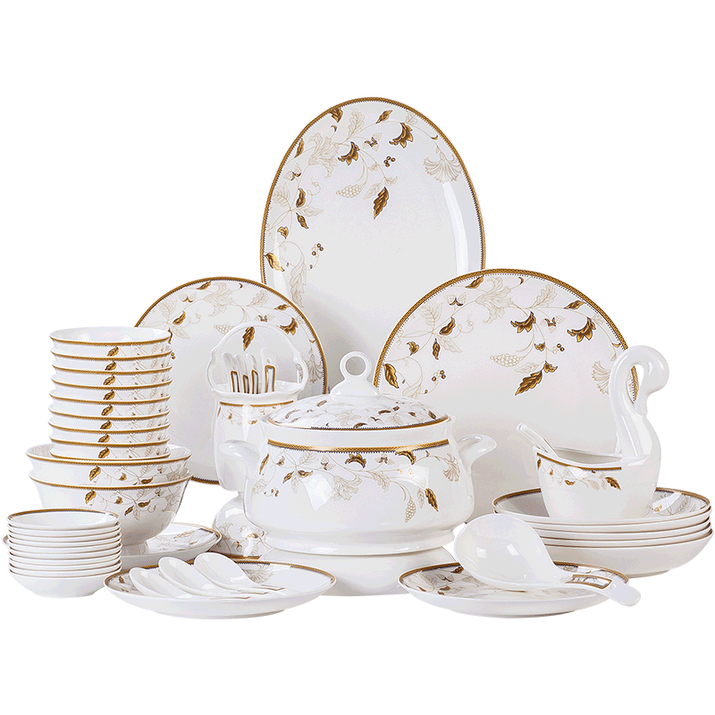 Dishes suit household contracted Europe type combination of jingdezhen ceramics tableware chopsticks at up phnom penh ipads porcelain tableware Dishes