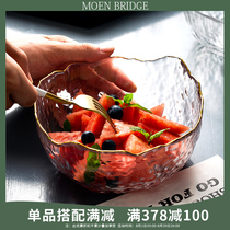 Hammerhead pattern glass fruit plate Living room coffee table Household salad bowl Nordic style creative personality modern fruit bowl