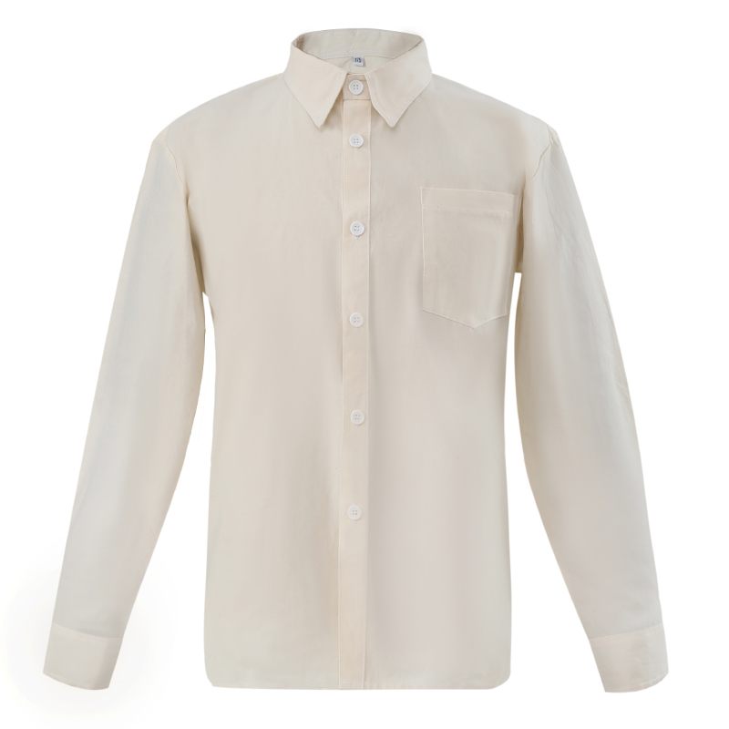 Old-Fashioned Shirt Off-White Pure Cotton Coarse Cloth 2024 Same Style Liberation Period White Shirt 65 Style Shirt for Men and Women Old-Fashioned Shirt Off-White Pure Cotton Coarse Cloth 2024 Same Style Liberation Period White Shirt 65 Style Shirt for Men and Women
