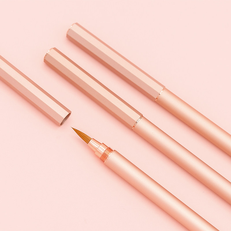 Slow substance-pen ink square tube and millipen fountain pen in small block of tap water Bring your own ink Transcript pen Calligraphy Thin gold body Li Xiaoping Professional class Wenfang 4 BaoShan single brush pen