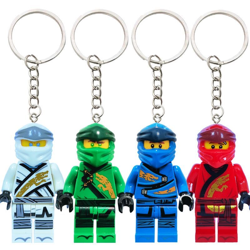 Ninjago Keychain Lloyd Kai Zengjie Car Key Pendant Minifigure Backpack Pendant Elementary School Student Gift