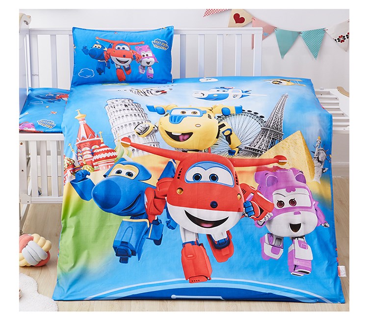 Bông vào vườn đặt ba chiếc chăn bông mẫu giáo đặc biệt trẻ em sáu chiếc giường ngủ lõi bé - Bộ đồ giường trẻ em 	mẫu chăn ga cho bé	
