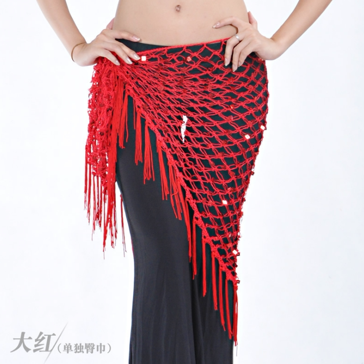 Belly Dance Bright Pieces Flow Su Triangle Towel Beginners Dance Waist Bracelet Indian Dance Gig Towel Waist Towels