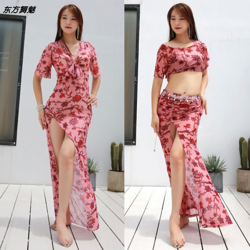 2019 new belly dance practice Costume Women Beginner's Long dress suit Oriental Dance Practiced Meritful Belly Dance