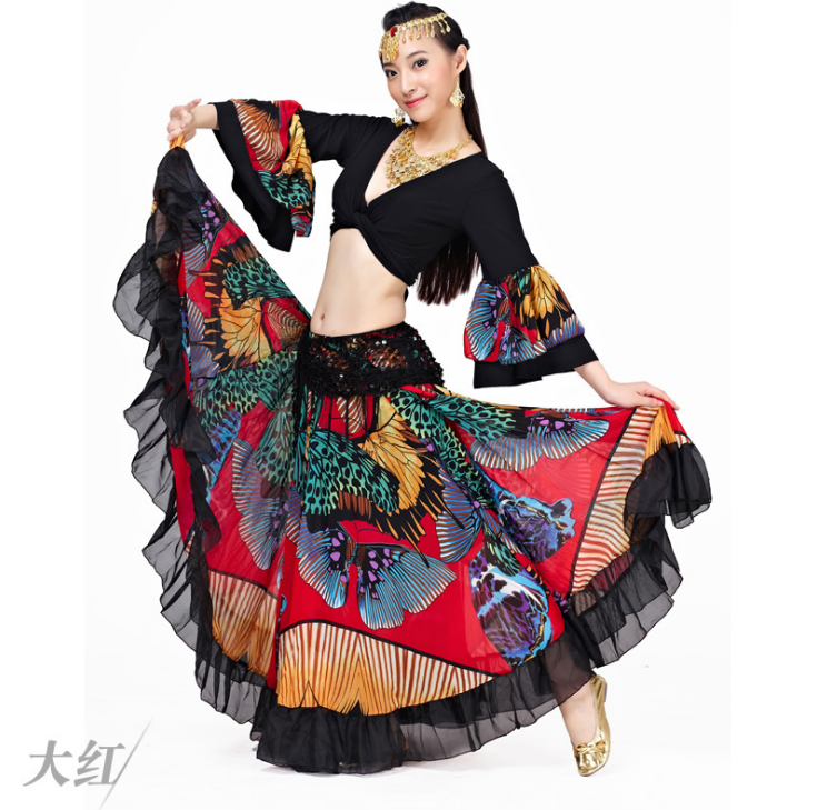 Gypsy Big Swing Dress 23 m Grand Flower Skirt Indian Dance Performance Suit New Special Price-Taobao