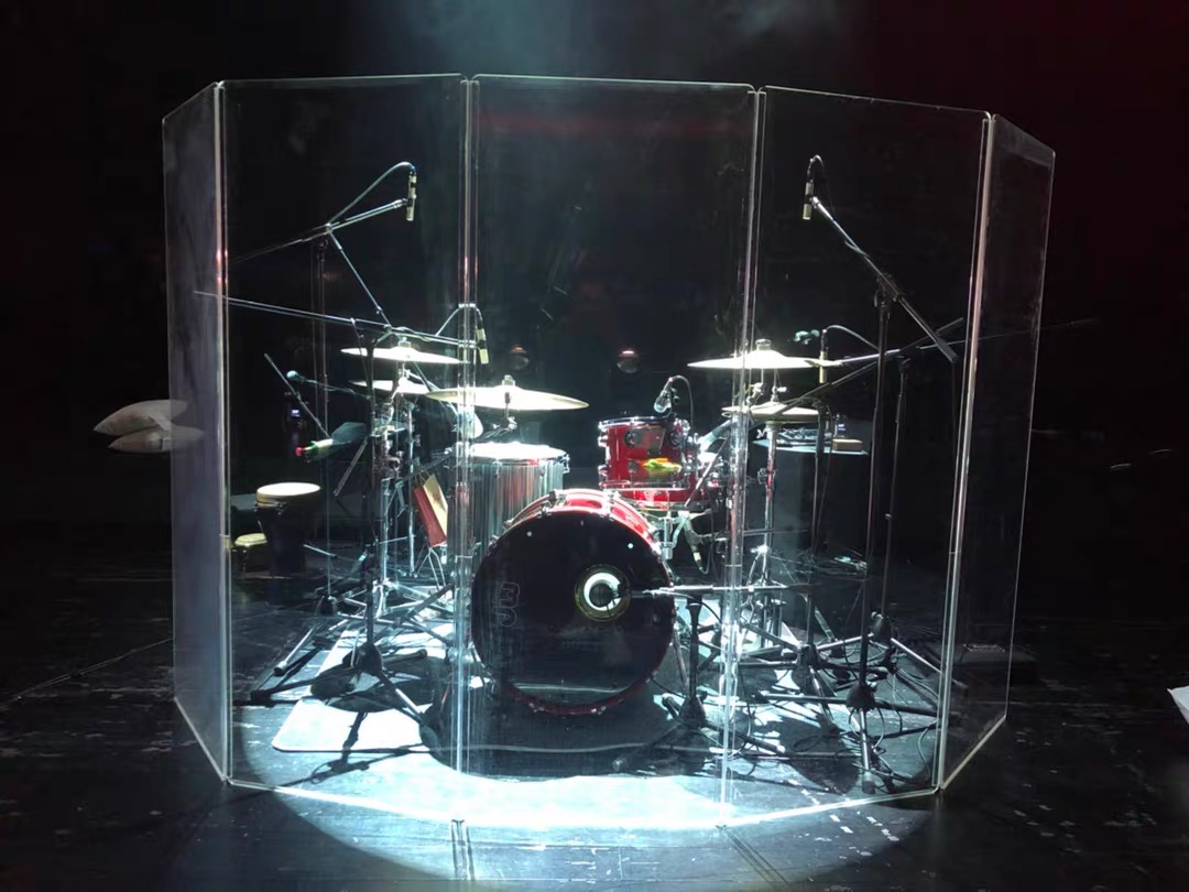 Acrylic drum kit jazz drum screen drum shield transparent folding sound insulation board sound insulation cover noise reduction drum room board