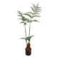 Artificial Golden Fern Potted Plant with Zen-Inspired Landscaping, Floor-Standing Monkey Head Fern Bonsai, Indoor Decoration, Faux Tree, Artificial Green Plant