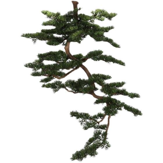 Large Hanging Artificial Welcoming Pine Tree Wall Decoration with Upside-Down Pine Branches for Indoor Display, Tea Room, Entrance, Hotel Landscaping