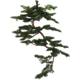 Large Hanging Artificial Welcoming Pine Tree Wall Decoration with Upside-Down Pine Branches for Indoor Display, Tea Room, Entrance, Hotel Landscaping