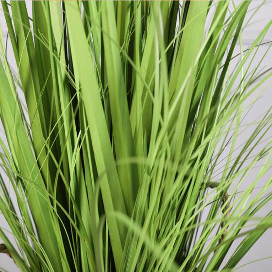 Nordic Ins-Style Artificial Onion Grass with 5 Heads, Reed Grass Green Plant Potted Decoration for Living Room and Bedroom, Fake Foxtail Grass Potted Plant