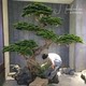 New Chinese-Style Artificial Welcoming Pine Tree with Real Wood Root Carving, Suitable for Entryway, Window Display, Landscape Decoration, and Greenery