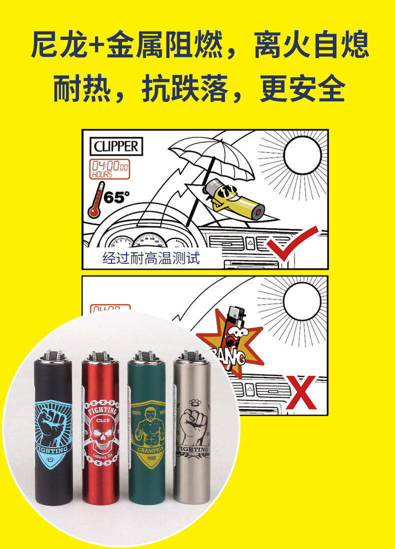 CLIPPER có thể sinh lãi bằng kim loại bơm hơi ròng rọc bật lửa bic