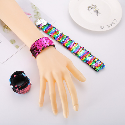 Well-behay fruit new children adult bright sequin bracelet 61 Kindergarten jumping dance table to perform wrist flower