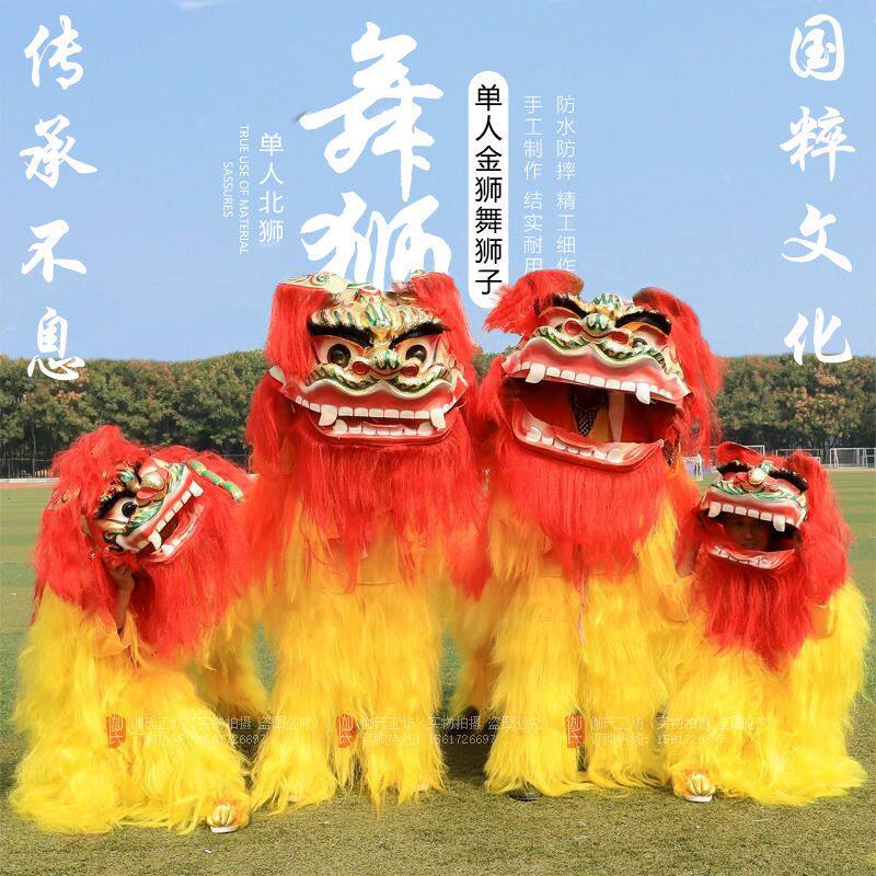 舞獅道具北獅整套舞獅子的獅子成人專業雙人舞獅道具舞獅子頭道具