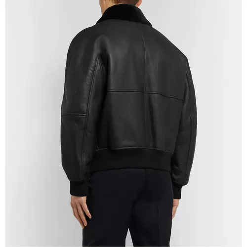 [Classic] Dunhill/Dunhill Мужская универсальная шерстяная кожаная куртка Nap/Net-A-Porter