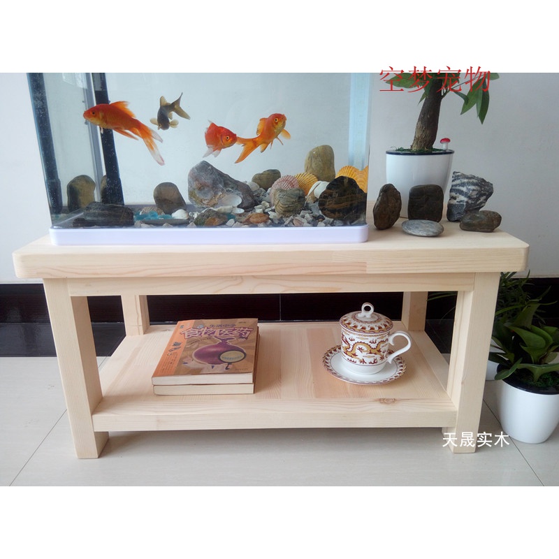 Pine wood fish tank chassis bottom ark base frame overhead dream home sitting room aquarium place other people