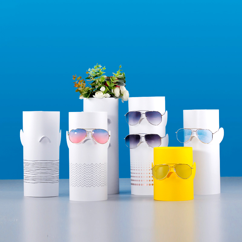 Sunglasses storage rack cylinder display rack glasses shop high cabinet low cabinet open counter creative decoration display ornaments