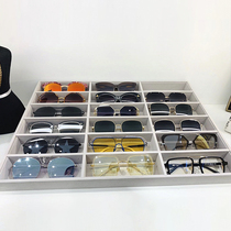 The opticians cinnabar velvet display receiving tray sunglasses sun glasses display display decorative glasses props