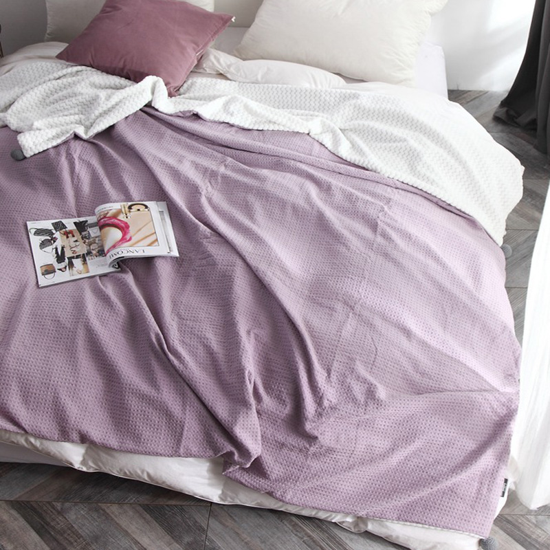 Knitted blanket fur towels quilted by blanket quilts autumn and winter couch blankets for winter thickening of air conditioning blanket air conditioning by single person