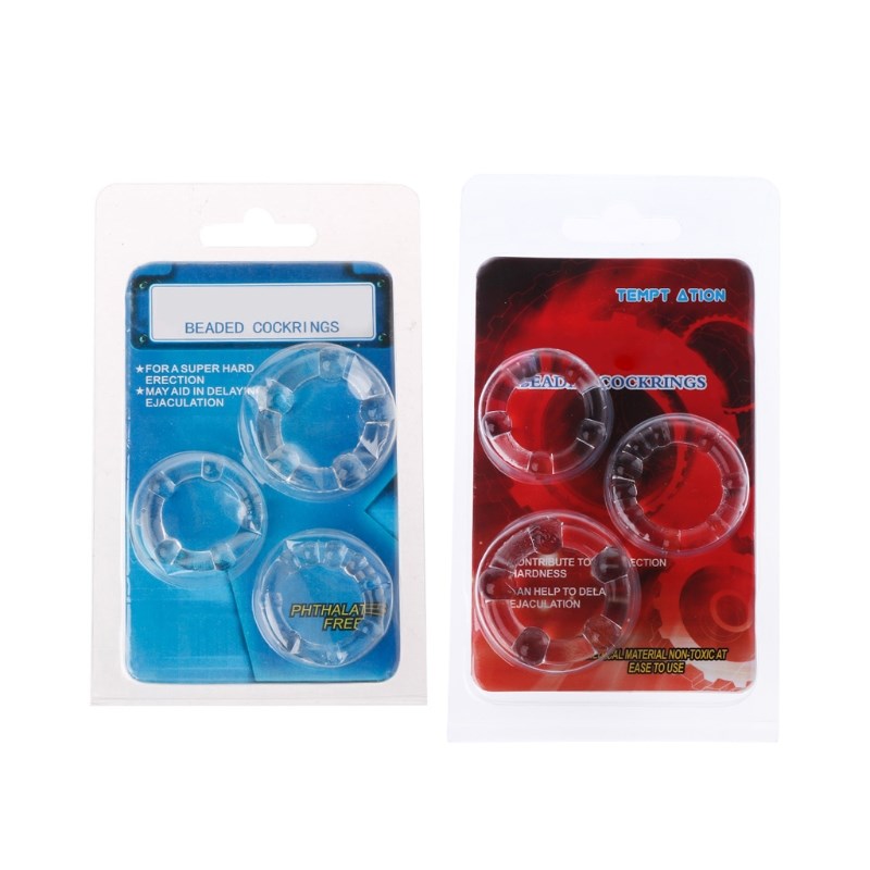 3pcs Cock Ring Erection Prolong Sex Penis Enlarger Orgasm En