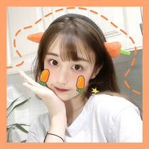 Carrot headband wearing head cute funny shark headband Korea simple Net red creative super cute face washing pressure hairpin