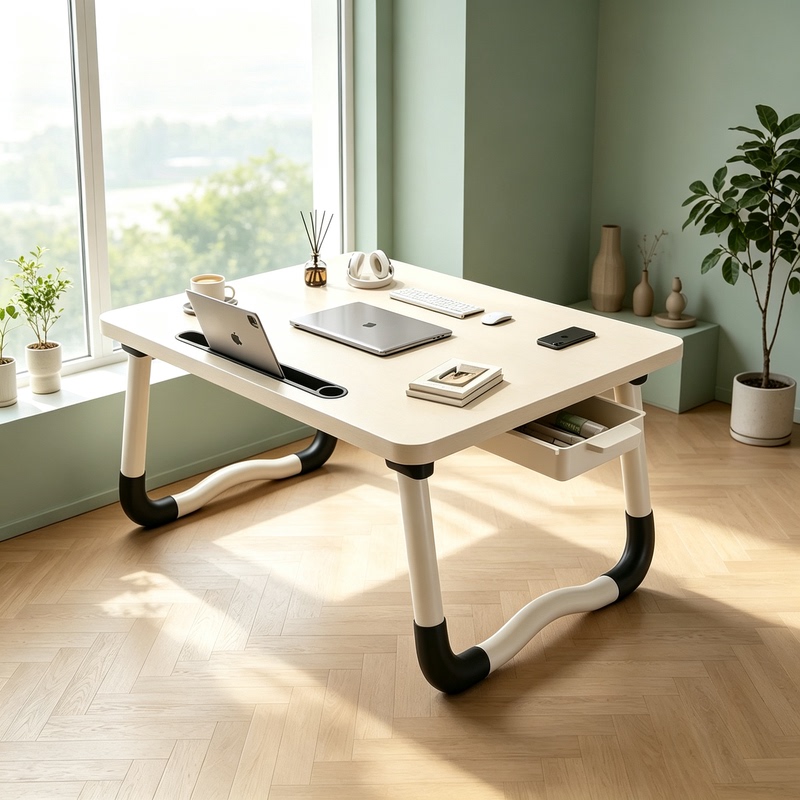 Small Bed Table, Computer Desk, Dormitory Student Study Table, Foldable Bed Table for Children and the Elderly, Bed Dining Table Small Bed Table, Computer Desk, Dormitory Student Study Table, Foldable Bed Table for Children and the Elderly, Bed Dining Table