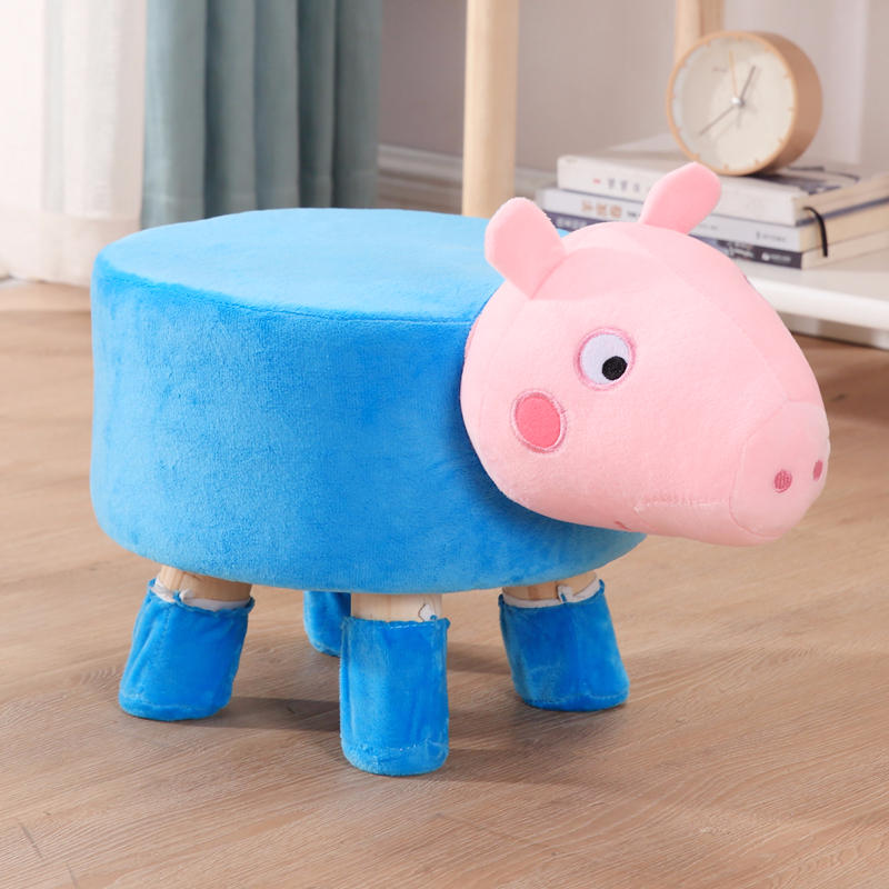 creative children animal modeling elephant changing shoes cute calf stool household cartoon solid wood bench net red lazy man