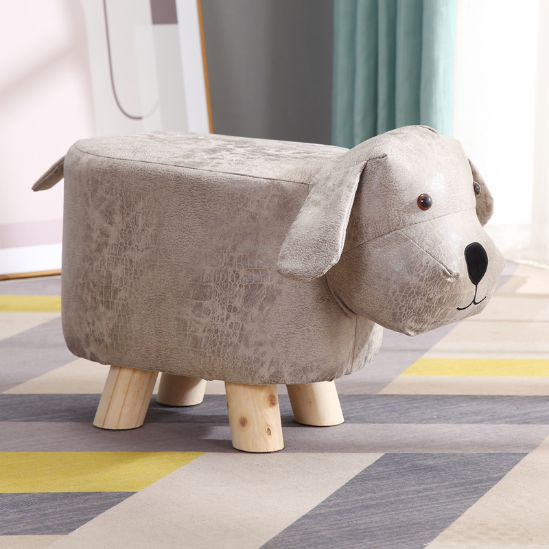 creative children animal modeling elephant changing shoes cute calf stool household cartoon solid wood bench net red lazy man