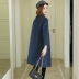 Áo len Albaka 2018 mới cho nữ áo len hai mặt bằng len không cổ cashmere cổ áo dài - Accentuated eo áo áo khoác dạ trung niên Accentuated eo áo