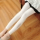 Mùa xuân và mùa thu quần legging mỏng mặc quần cotton nữ kích thước lớn ren chín quần cao eo đen bó chân quần