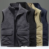 Демисезонный двусторонний утепленный бархатный дорожный жилет для отдыха, бархатная куртка