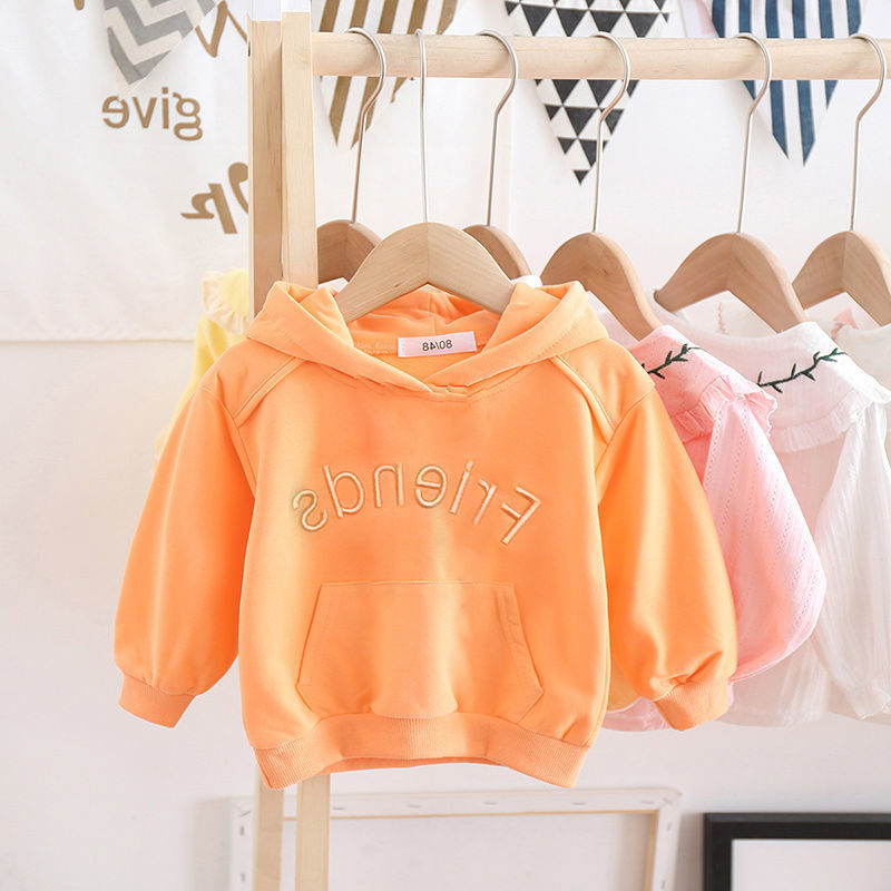 Boys and girls hooded sweatshirts 2020 new spring clothing children's western style top trend Korean version of the western style children's pullover