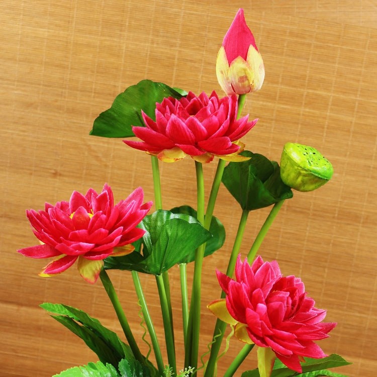 Emulated Lotus Lily Flowers for Buddha Supplies Lotus Temples Buddha Hall Decoration Lotus Flowers Fake Flowers Tomb Sweeping Lotus Flowers