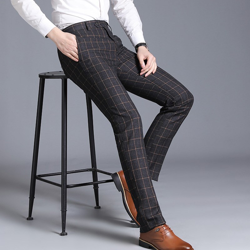 Men's leisure business pants pants mending Korean version suit pants straight barrel career trousers