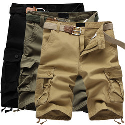 Summer Sports Shorts for Men, Five-Point Pants, Workwear, Multi-Pocket, Loose, Large Size, Casual Mid-Length Pants, All-Cotton, Wear-Resistant, Trendy Brand