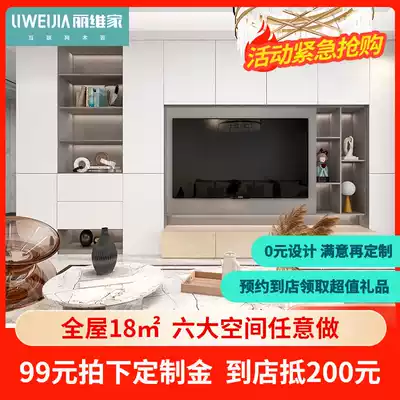 Liwei home custom wardrobe whole house bedroom simple modern door to top sliding door cloakroom