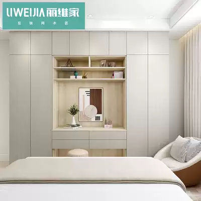 Liwei home Modern simple home bedroom wardrobe custom cloakroom storage cabinet sliding door custom-made