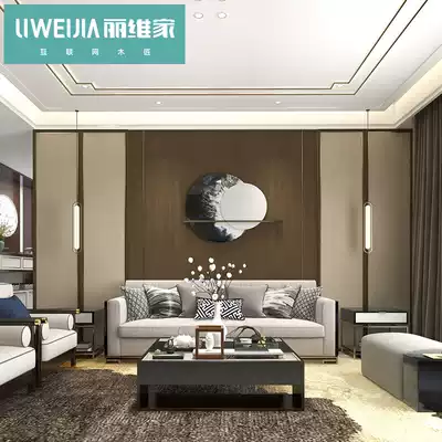 Liwei home bamboo wood fiber integrated wall panel TV background wall living room simple decoration bedroom background Wall Wall Wall Wall