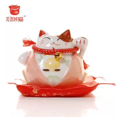 Zhaocai cat ornaments small ceramic piggy bank depository Home Office shop creative gifts