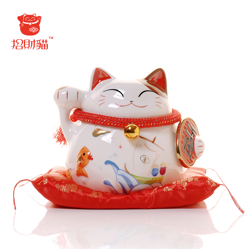 Lucky Cat Ornament Large Piggy Bank Ceramic Piggy Bank Store Opening Home Creative Gifts