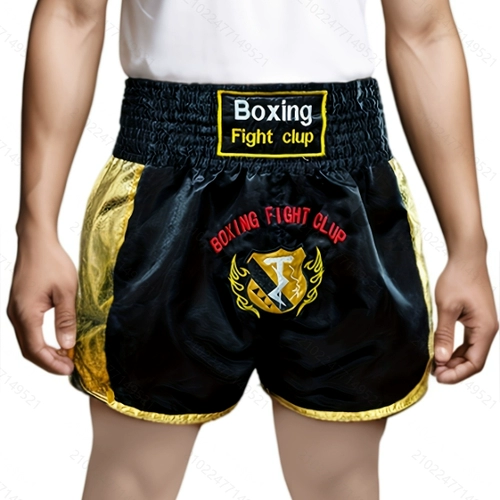 Новые шорты для тайского бокса, боксерские штаны с высоким хлыстом, блестящая кожаная отделка по бокам, боевая форма для тайского бокса.