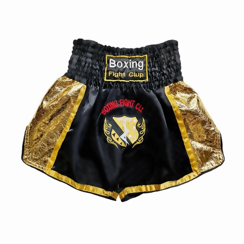 Новые шорты для тайского бокса, боксерские штаны с высоким хлыстом, блестящая кожаная отделка по бокам, боевая форма для тайского бокса.