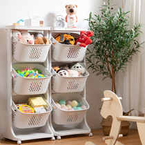 Childrens toy storage rack floor-to-floor multi-layer living room household large-capacity storage rack baby snack rack