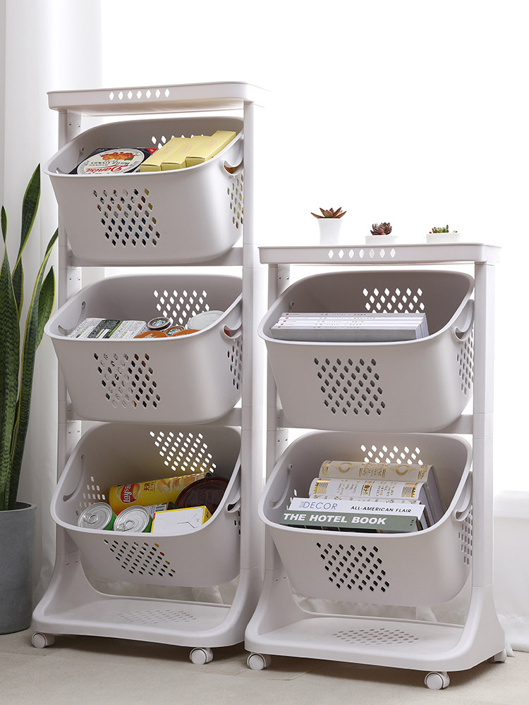 Children's toy storage shelf Floor-to-ceiling multi-layer living room household large-capacity storage finishing rack Baby snack shelf